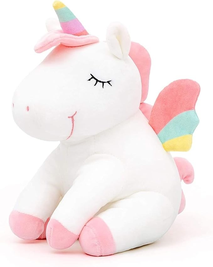 Toys for Girls Ages 3 4 5 6 7 8+ Years - Unicorn Stuffed Animal, Soft Unicorn Plush Toys Set, Christmas Birthday Gifts for Baby, Toddler, Kids